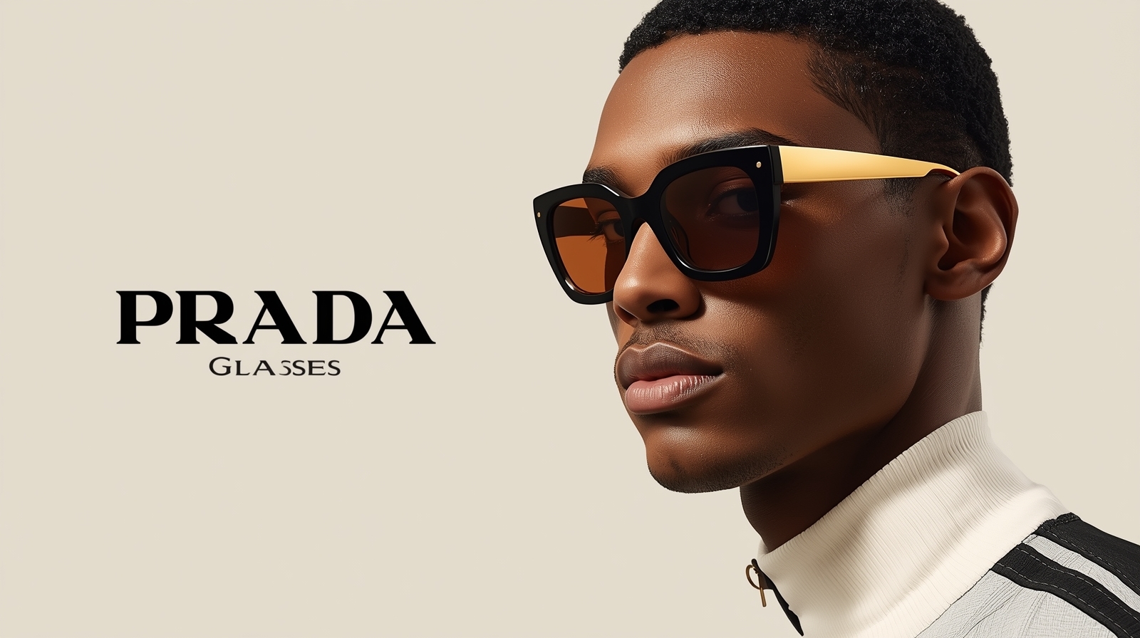 High-fashion Prada sunglasses lifestyle banner
